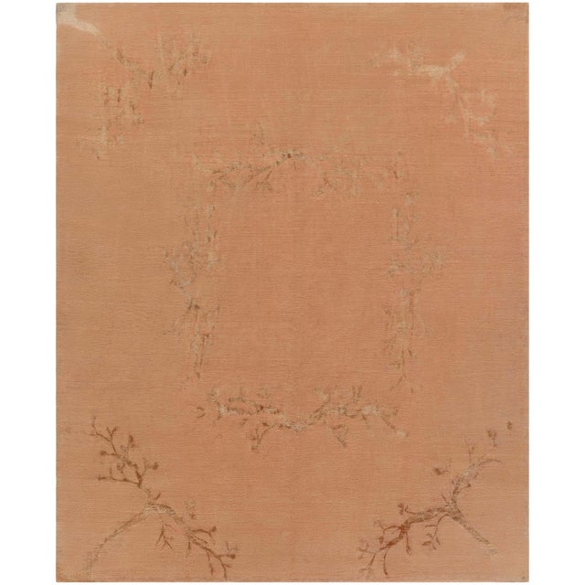Modern Dusty Blue Rug "Burgeon" Designed By Paolo Moschino by Doris Leslie Blau For Sale