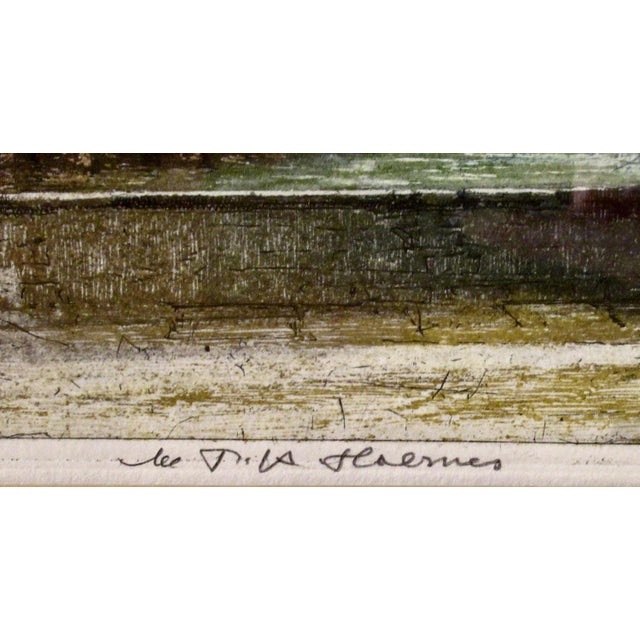 Tana Kasimir Hoernes Cityscape with Bridge c. 1940 For Sale In San Francisco - Image 6 of 6