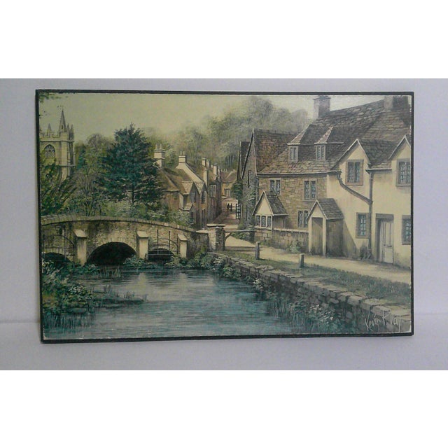 Vintage Kevin Platt Lithograph Art Prints Board Set of 4 Good vintage condition. They're beautiful vintage textured...