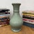 Rustic Green Ceramic Vase with a Bold Round Baluster Form For Sale - Image 3 of 7