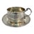 Antique French .950 Sterling Silver Chocolate Cup & Trembleuse Saucer, Minerva Hallmarks, Louis XVI Style For Sale