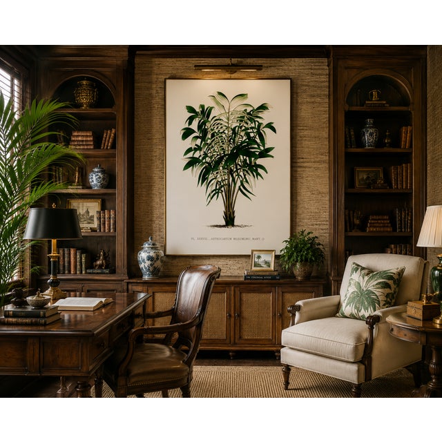 Vintage Palm Tree Illustration, Botanical Art Print Reproduction, 24" X 36" For Sale - Image 4 of 9