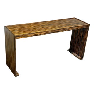 Christian Liaigre Style Console Table in Macassar Ebony For Sale