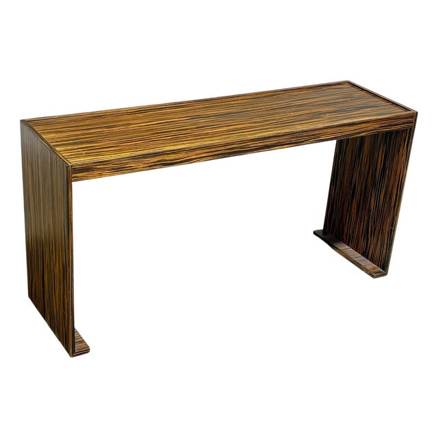 Christian Liaigre Style Console Table in Macassar Ebony For Sale