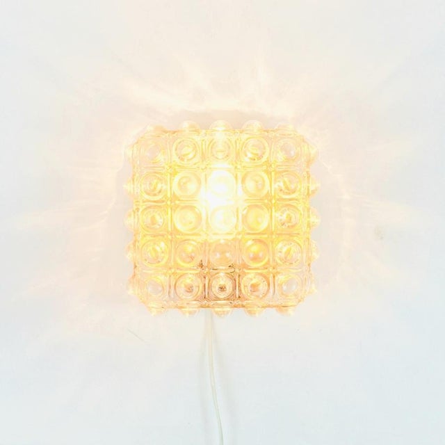 Mid-Century Modern Amber Bubble Glass Wall Lights attributed to Helena Tynell for Limburg, 1970s For Sale - Image 6 of 10