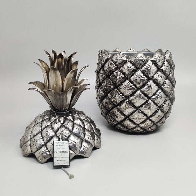 Mid-Century Modern Pineapple Ice Bucket by Mauro Manetti for Fonderia Darte Firenze, Italy, 1960s For Sale - Image 3 of 9
