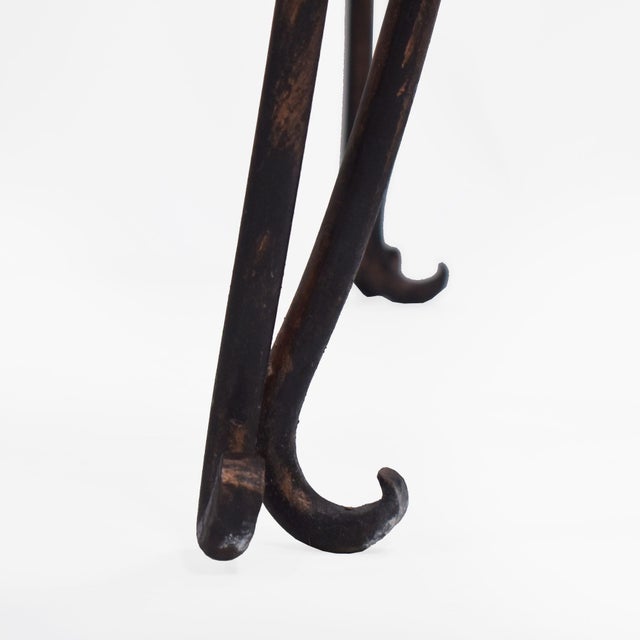Mid 20th Century Upholstered Neoclassical Iron Bench For Sale - Image 5 of 5