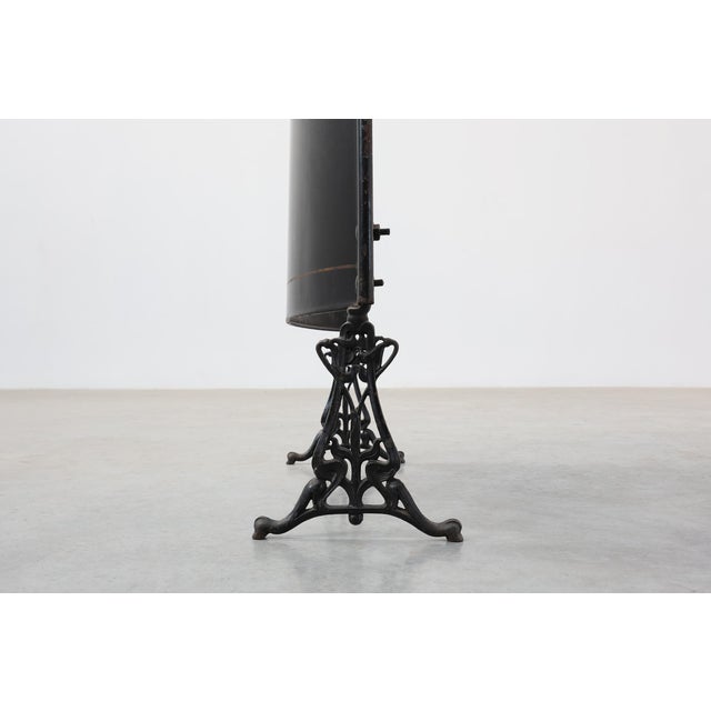 Art Nouveau Black Lacquer Fire Screen with Floral Motif, France, 1910 For Sale - Image 6 of 13