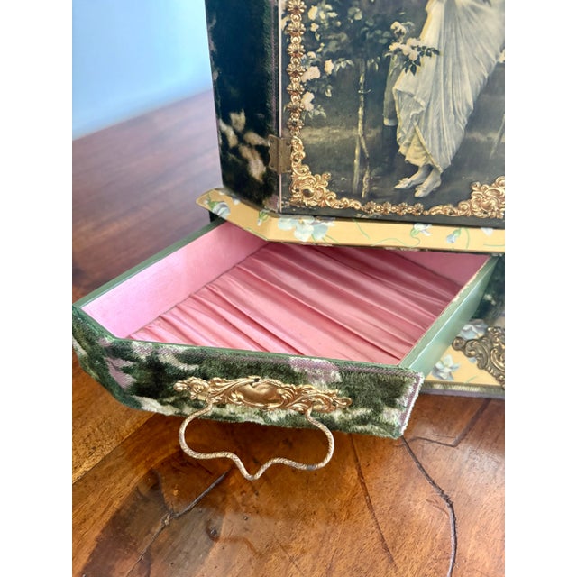 Magnificent Monumental Large Antique Gilded Age Victorian Lady’s Vanity Music Box For Sale - Image 11 of 16