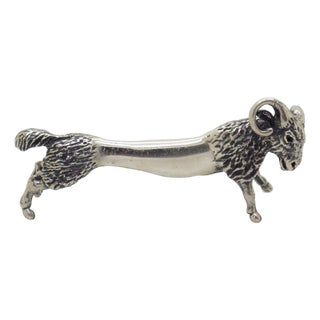Vintage Italian Silver Aries Spoon Rest, 1980s For Sale