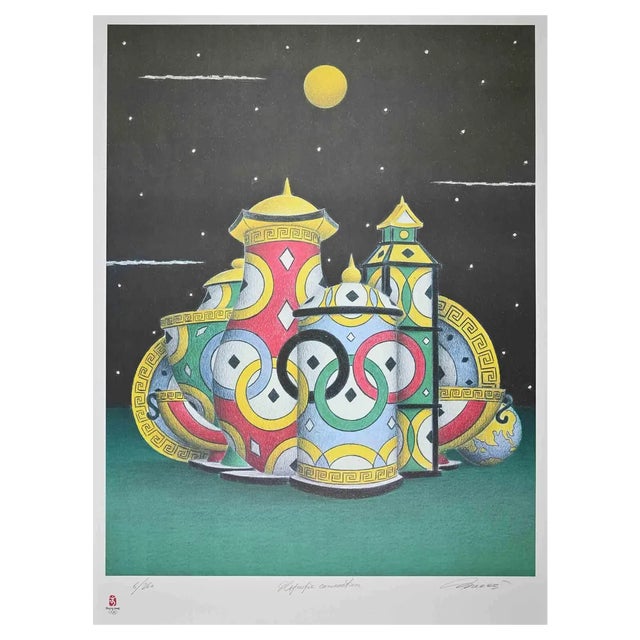 Pier Augusto Breccia, Olympic Connections, Olympic Games Beijing, Lithograph, 2008 For Sale