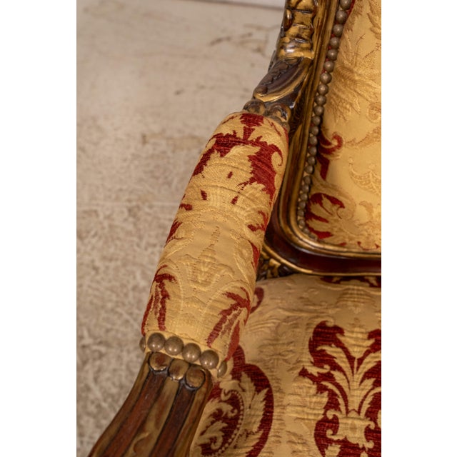 Pair of Southwood Louis XV Style Fauteuil Carved Armchairs For Sale - Image 11 of 18
