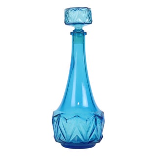 Vintage Cobalt Blue Glass Carafe 0.5l, Belgium, 1950s For Sale