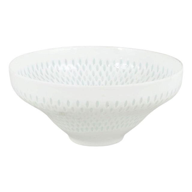 Large Bowl with Rice Porcelain Decoration by Friedl Holzer-Kjellberg for Arabia For Sale