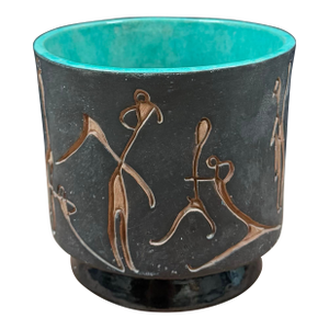 1960s Mexican Texcoco Pottery Planter / Cachepot