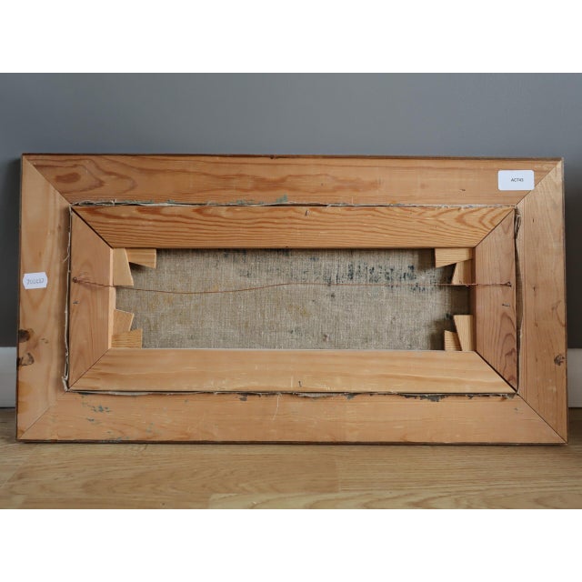 1965 Mid-Century Modern 'Coastal Fields' Vintage Swedish Original Landscape Oil Painting, Framed For Sale - Image 13 of 13