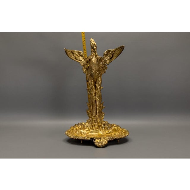 French Art Nouveau Style Umbrella or Cane Stand with Heron Motif, 1950s For Sale - Image 15 of 18