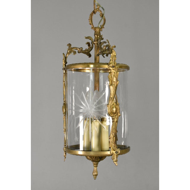 Vintage French Cut Glass Hall Lantern, 1920s For Sale - Image 16 of 16