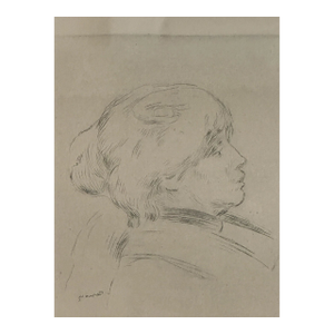 Pierre-Auguste Renoir Original Framed Berthe Morisot Portrait Etching 1924