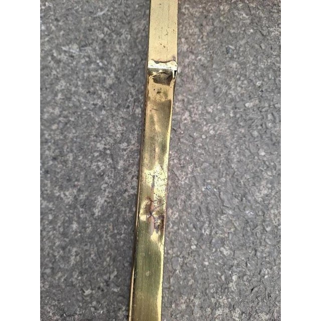 Antique Regency Pierced Brass Fireplace Fender with Floral Rosettes For Sale - Image 17 of 18