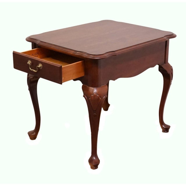 Wood Ethan Allen Georgian Court Solid Cherry Traditional Style 22" Accent End Table 11-8607 For Sale - Image 7 of 13
