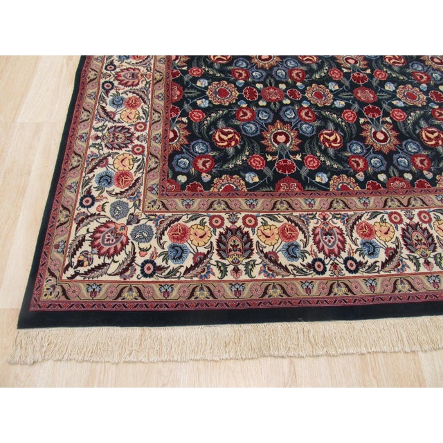 Jasmine Opulent Multicolor Hand-Knotted Wool Rug Carpet, Floral Allover Design For Sale - Image 4 of 4