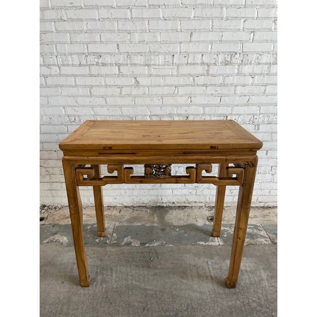 Chinese 19th Century Chinese Elm Console Altar Table For Sale - Image 3 of 9