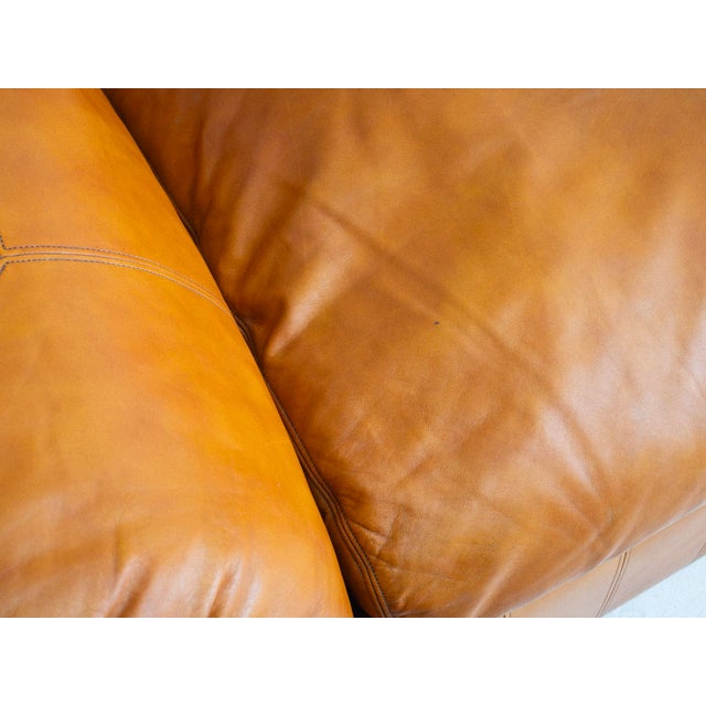 Brown Luigi Massoni for Poltrona Frau Leather Sofa For Sale - Image 8 of 13
