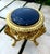 Stone French-Style Gilded Side Table – Black Marble Top With Gold Leaf Floral Details For Sale - Image 7 of 8