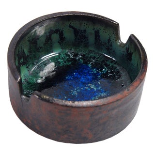 German Brutalist Studio Pottery Ashtray by Gerhard Liebenthron, 1969 For Sale