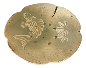 Japanese Seto Mingei Ceramic Plate Ishizara Edo Peorid