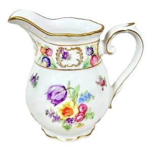 Vintage Schumann Empress Dresden Flowers Creamer