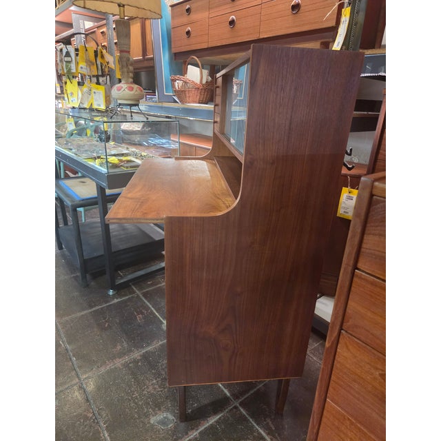 1960s Danish Teak Secretary Desk Pull Out Top For Sale - Image 12 of 14