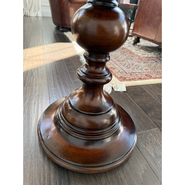 Hooker Furniture Pair of Hooker Furniture Round Pedestal Accent Tables. For Sale - Image 4 of 8