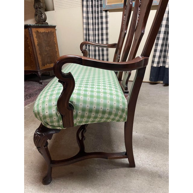 19th Century Queen Anne Style Settee Mahogany Finish For Sale In Louisville - Image 6 of 11