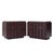 Lane Staccato Brutalist Mid Century Walnut Nightstands - Pair Each nightstand measures: 28 wide x 17.25 deep x 22.25...