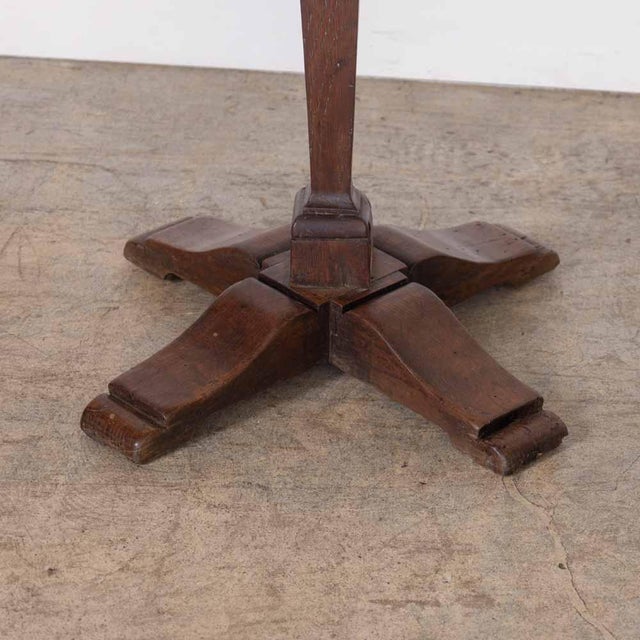 1940s French Wood Pedestal Side Table For Sale In Los Angeles - Image 6 of 11