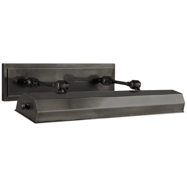 Dorchester 24" Picture Light in Bronze Designer: Chapman & Myers Height: 4.5" Extension: 9.5" Backplate: 4.5" x 18.5"...