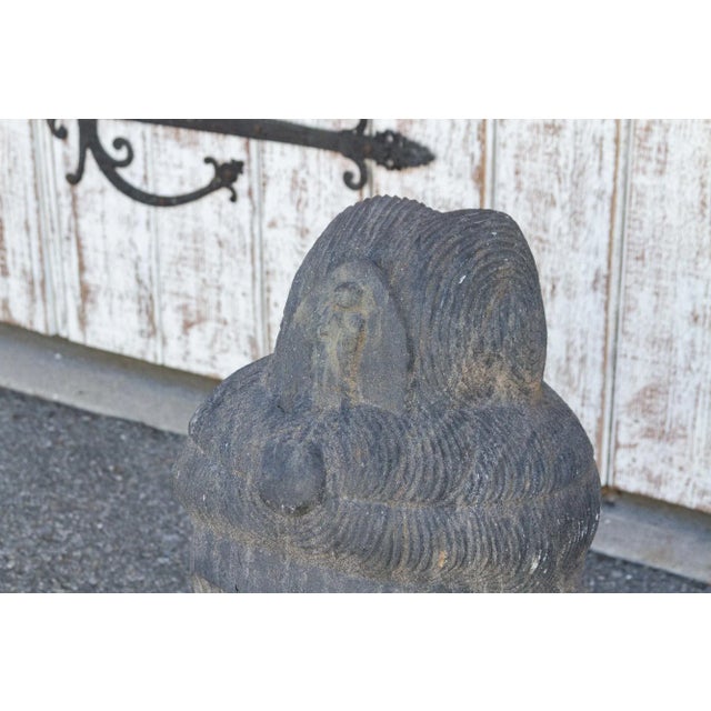Original Carved Stone Buddha Head For Sale - Image 4 of 9