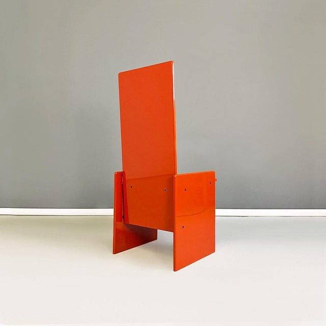 1960s Kazuki Chairs in Red Lacquered Wood attributed to Kazuhide Takahama for Simon Gavina, 1969, Set of 6 For Sale - Image 5 of 18