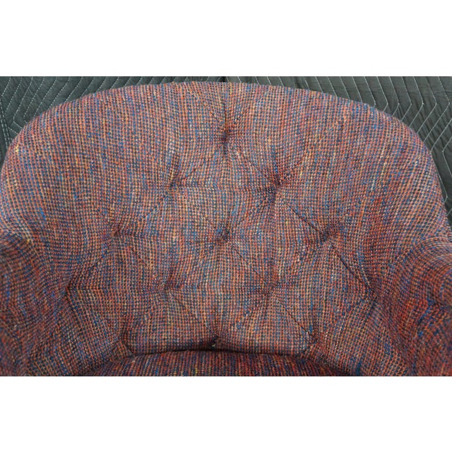 6 Mid-Century Modern Patrician Furniture Tufted Tweed Office Swivel Chairs MCM For Sale - Image 6 of 18