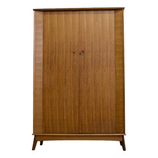 Vintage Walnut Wardrobe by Alfred Cox for Heals, 1950s For Sale