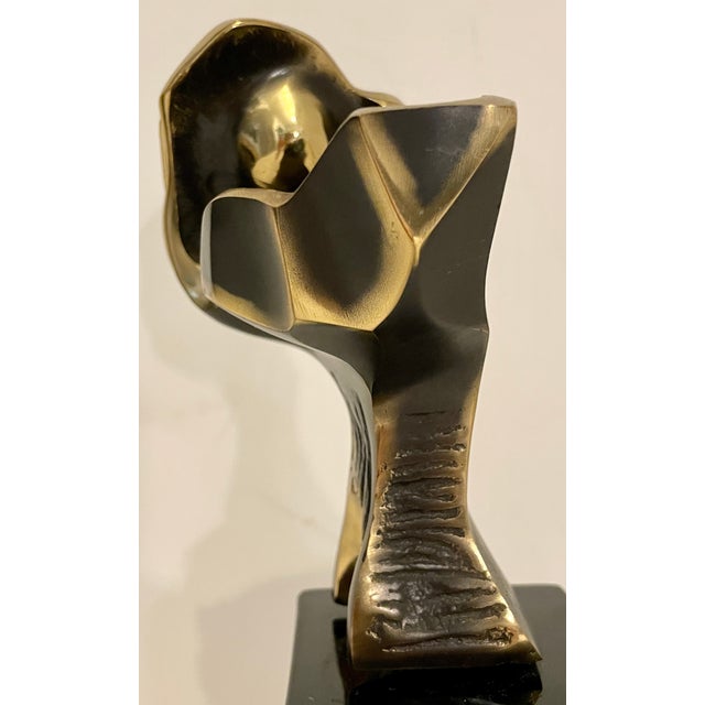 Abstract Brutalist Bronze Sculpture by Jose' Lucas For Sale - Image 12 of 12
