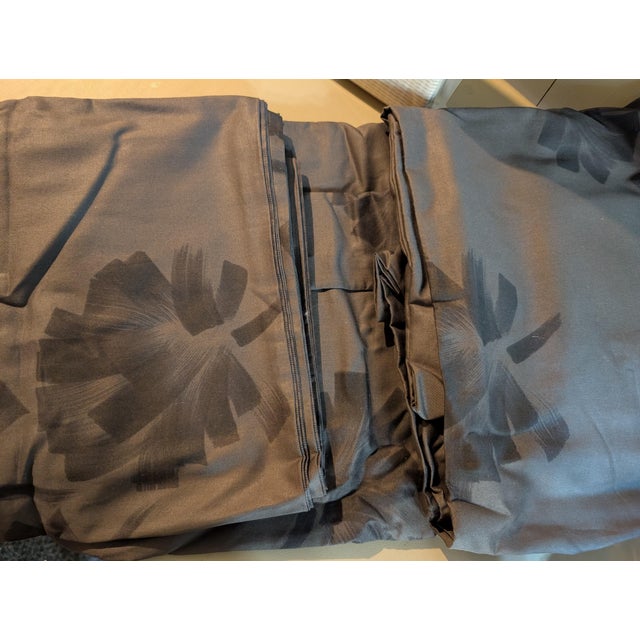 Mid-Century Modern Yves Saint Laurent Pom.Pom Duvet Shams Calvin Klein Fitted Sheet Dust Ruffle Set Discontinued For Sale - Image 3 of 15