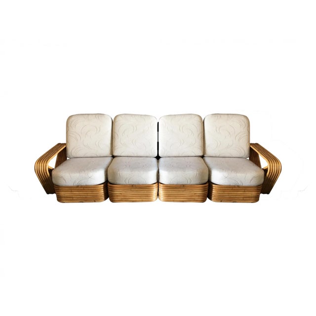 Six-strand square pretzel style, Four-seat sectional sofa. This sofa features the famous six-strand square pretzel side...