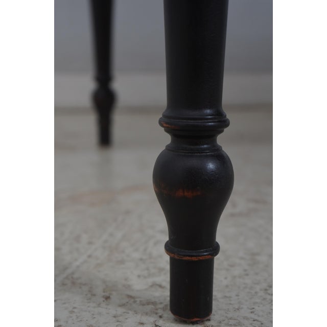 1990s Country 1 Drawer Cherry Dining Room Table W. Black Legs For Sale - Image 9 of 17