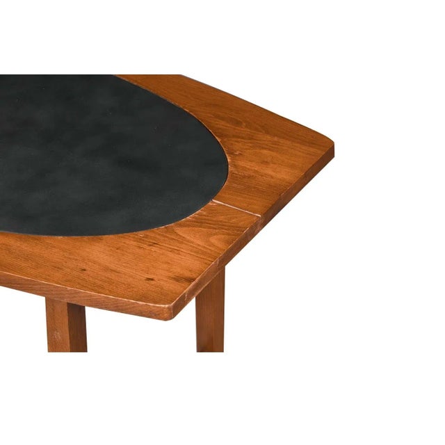 Wood 1960s Paul McCobb Perimeter Group Walnut Leather Side Table For Sale - Image 7 of 12
