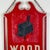Vintage Wooden "Wood Stove's" Advertising Trade Sign in Bright Red & Black Stove For Sale - Image 4 of 8