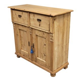 Antique Eastern European Rustic Pine Buffet For Sale