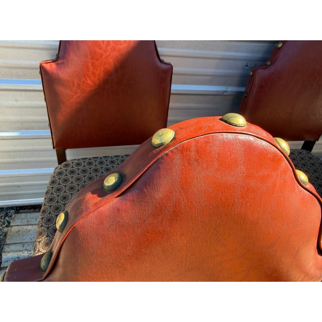 1940s Set of 6 Spanish Revival Dining Chairs Including One Armchair (Host Chair) For Sale - Image 10 of 11